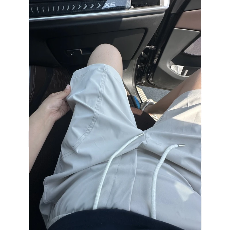 【高品质】夏季新款男士美式休闲短裤潮牌宽松速干冰丝运动五分裤