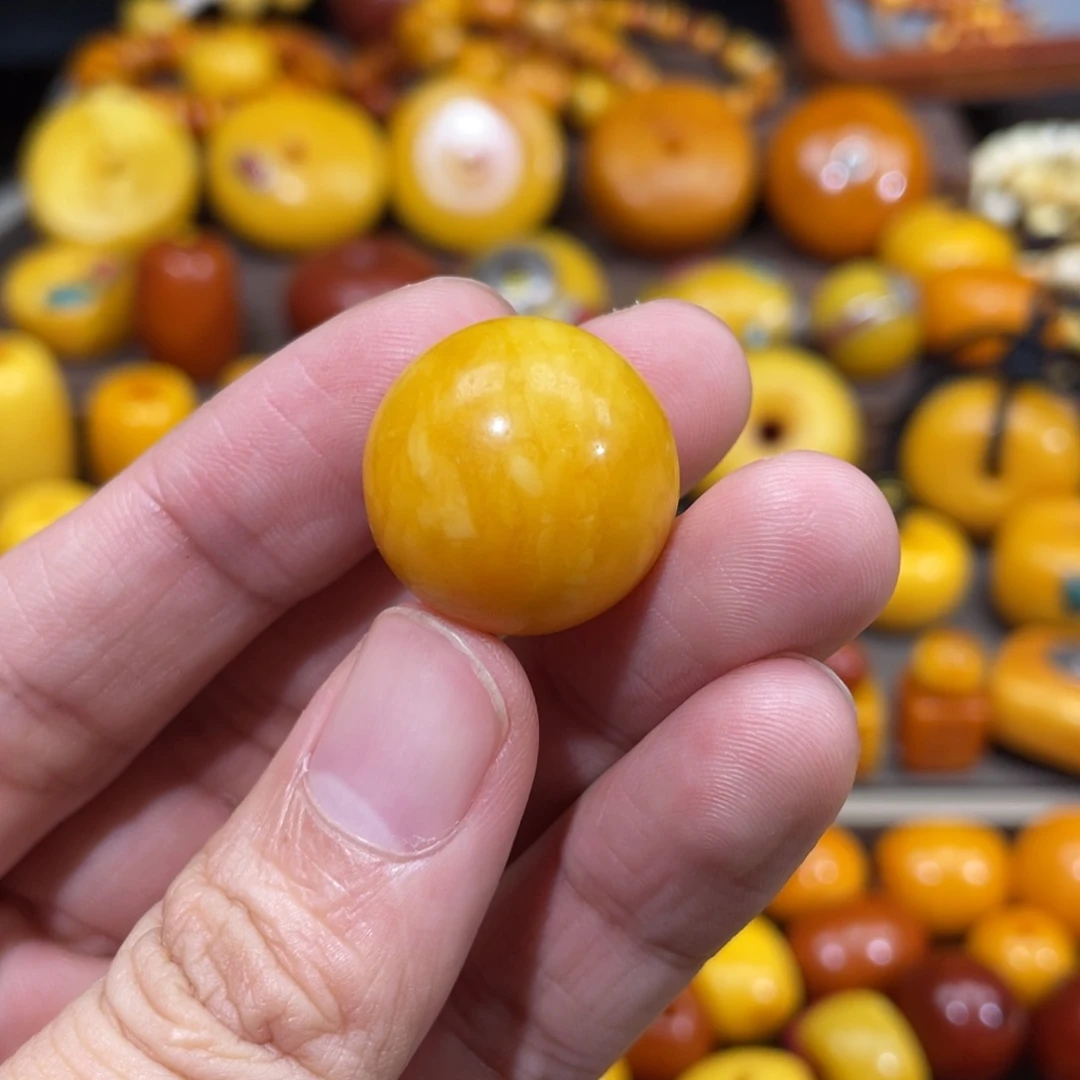 蜜蜡未镶嵌裸石圆珠21