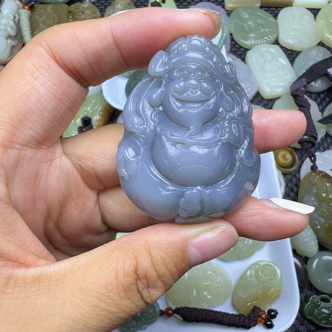 和田玉未镶嵌吊坠(赠链)卡49