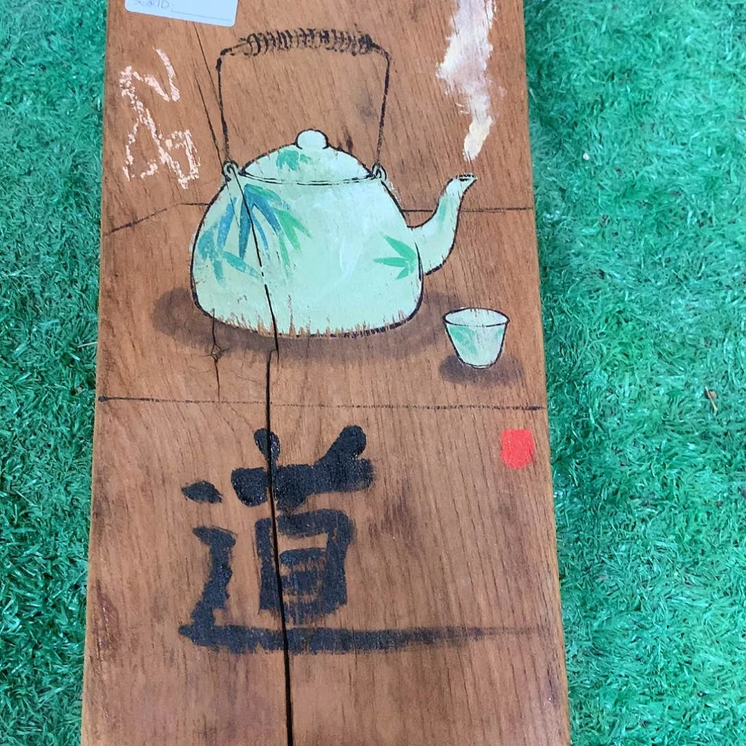 爱***美侘寂风老门板丙烯画
