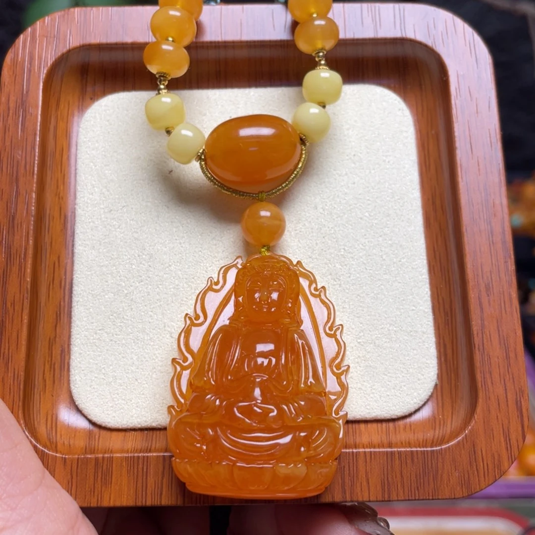 蜜蜡未镶嵌颈饰项链