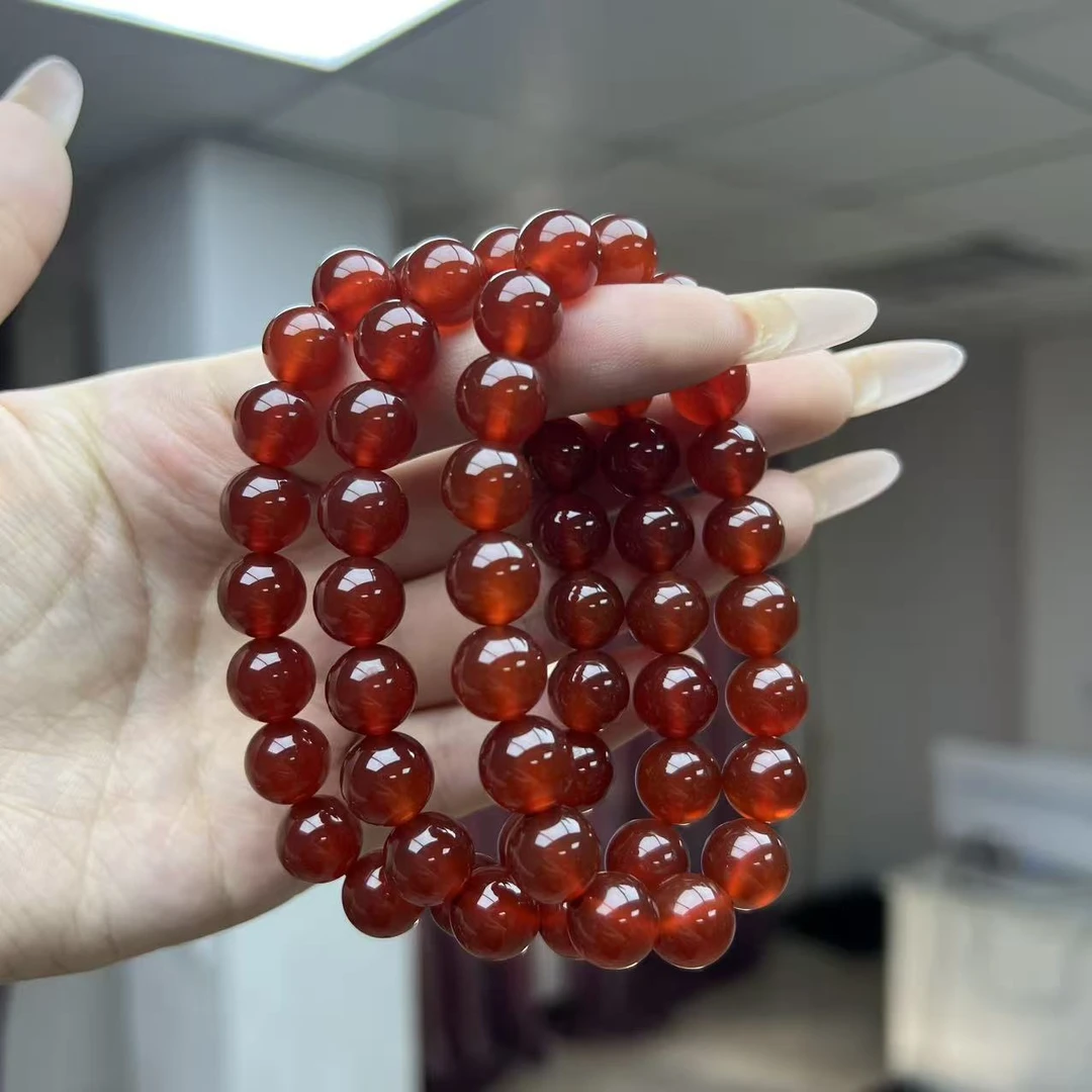 A017精品红玛瑙单圈手串10mm多样性发一
