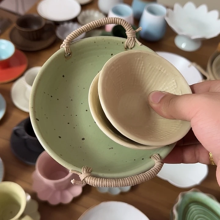 搪瓷陶瓷双耳碗陶瓷