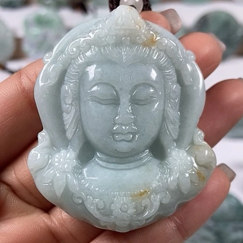 翡翠颈饰未镶嵌观音福利