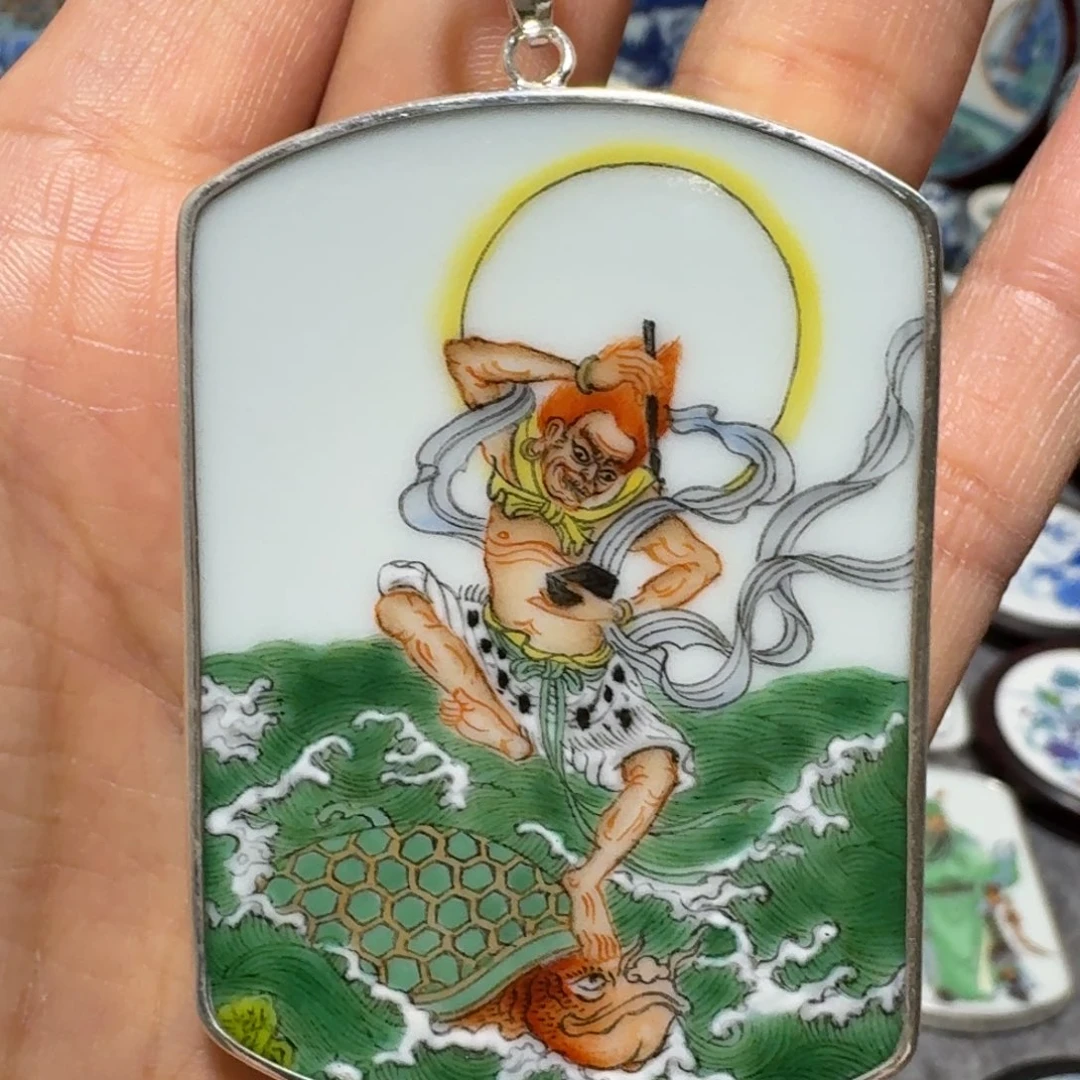瓷片知*魁星挂件一个