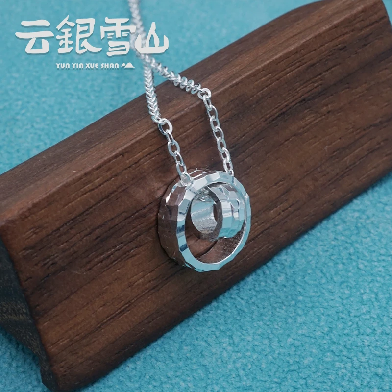 坠链均足银 晶语项链 小蛮腰银色复古 YD255