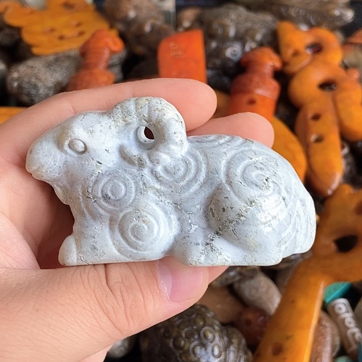 和田玉未镶嵌颈饰68