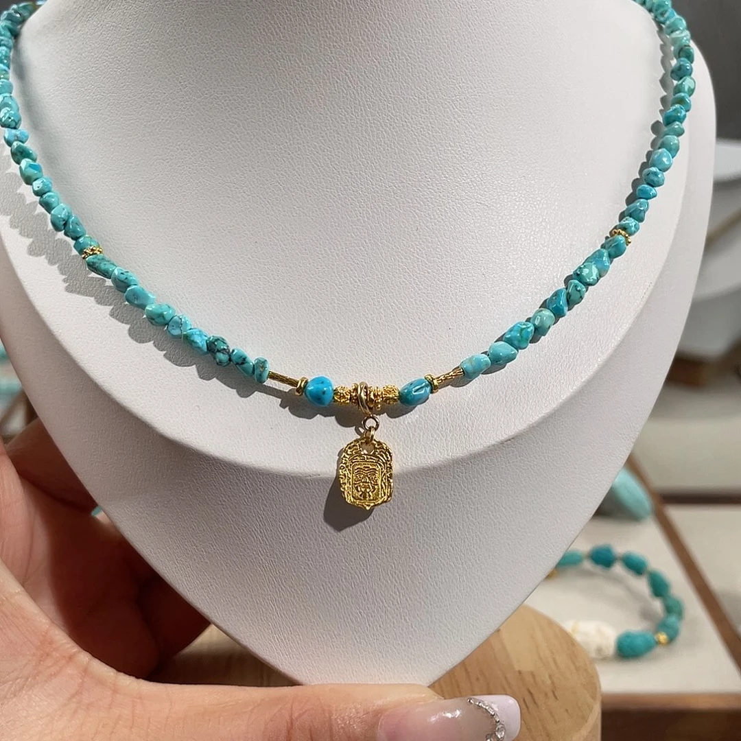 绿松石未镶嵌高瓷蓝随行