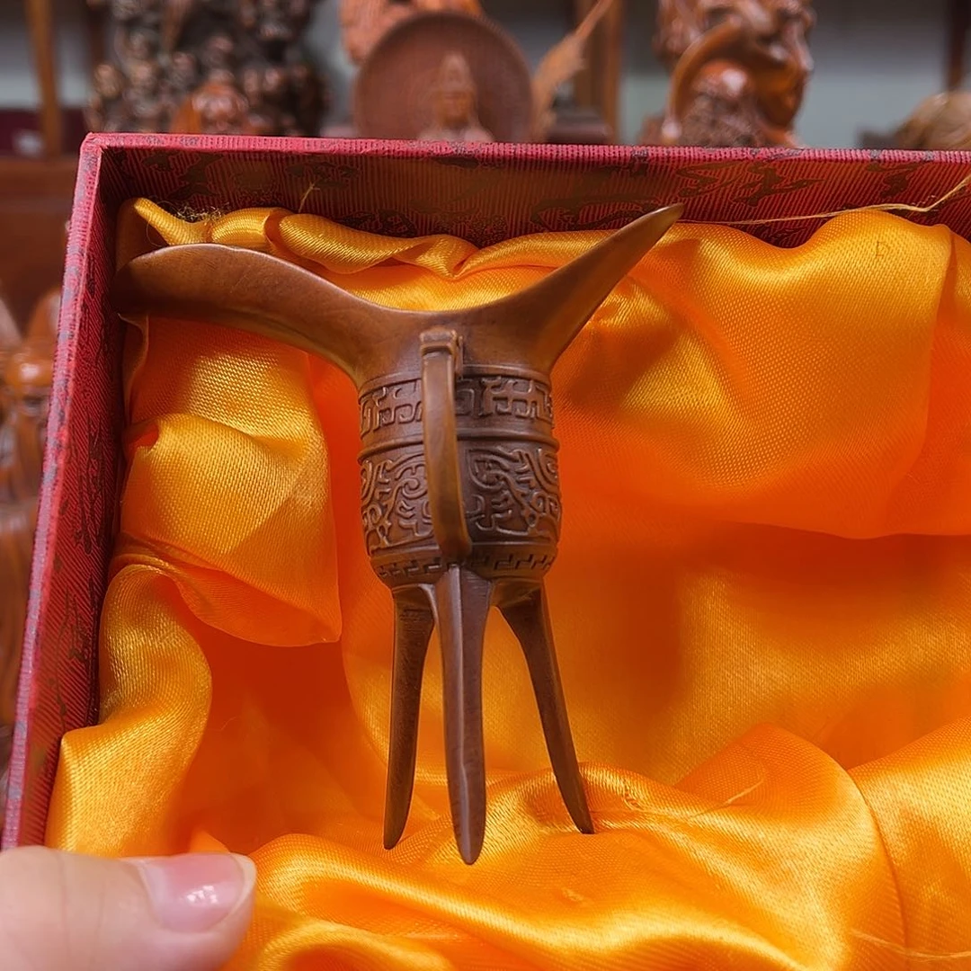 木黄杨木雕刻高度9厘米