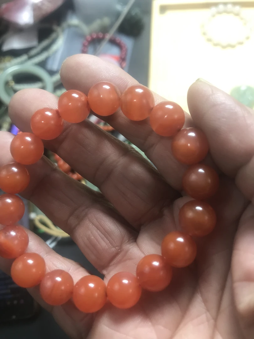 正品天然南红手链