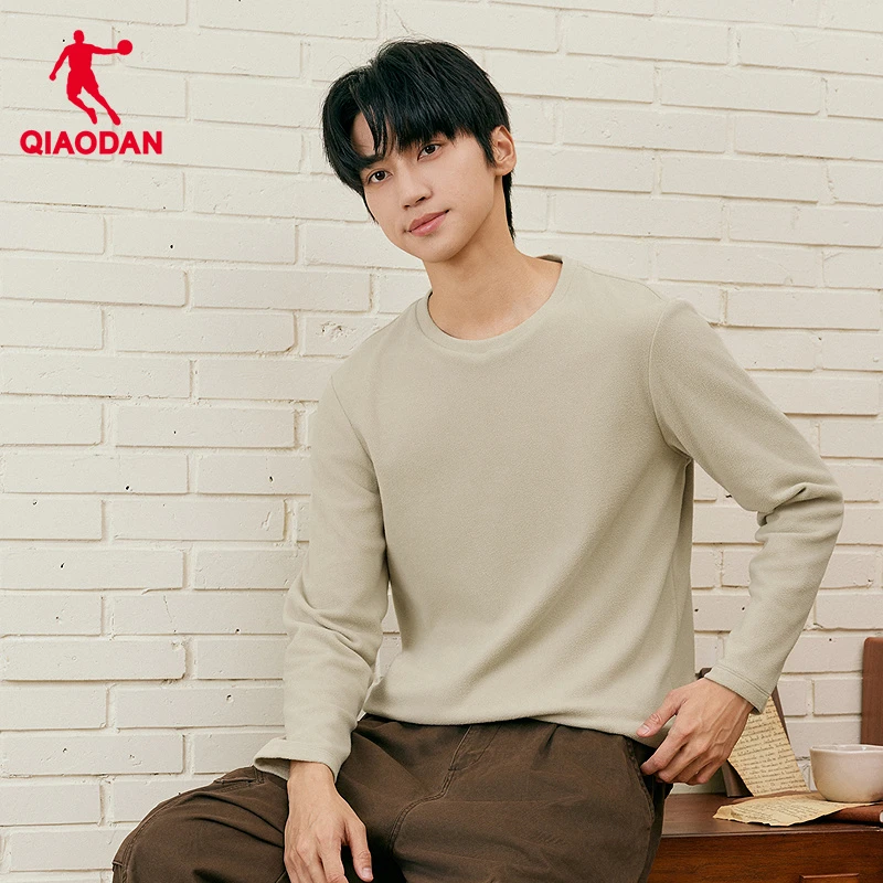 乔丹加绒长袖T恤衫男士2025冬季新款蓄热保暖舒适打底衫内搭上衣
