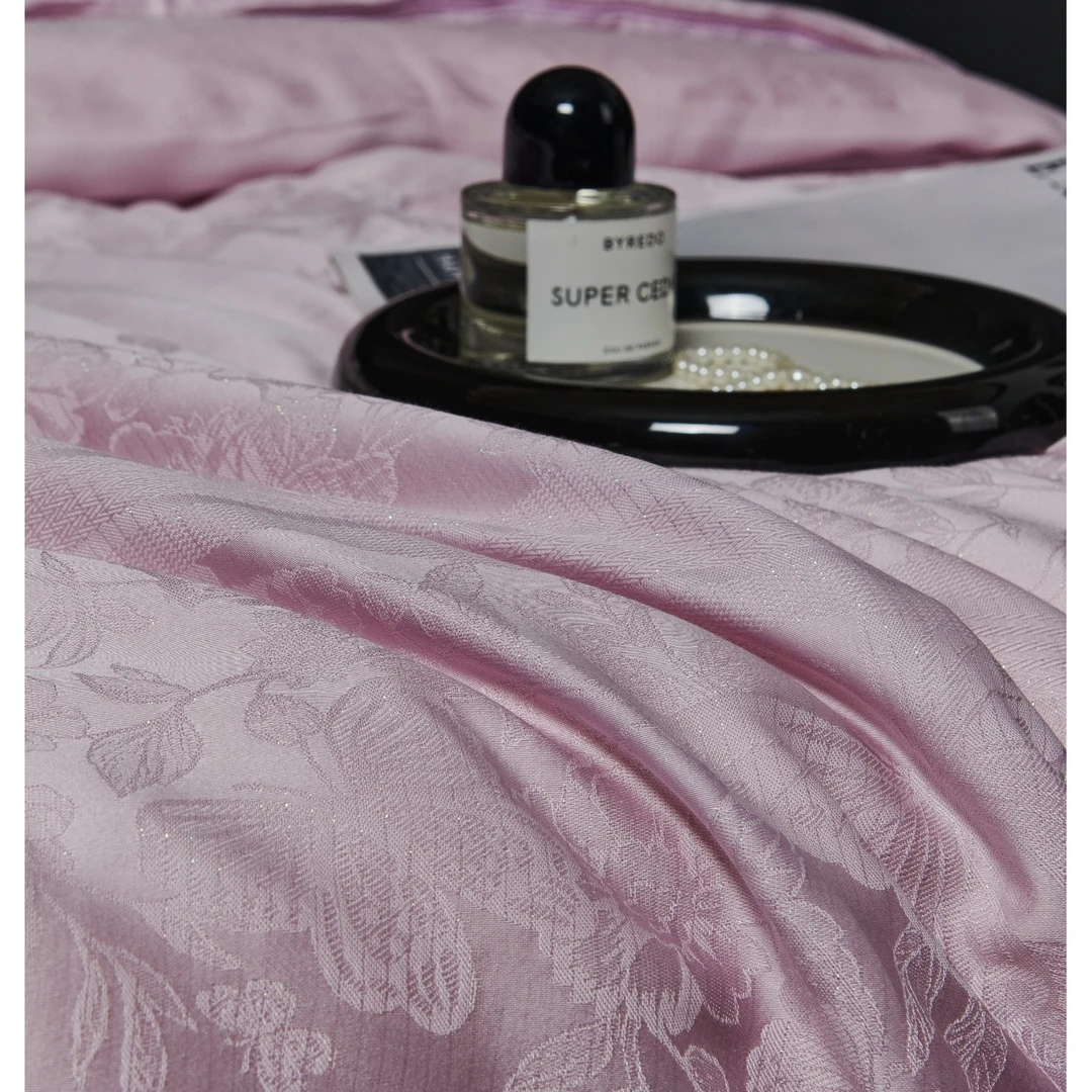 【专柜清仓】lzm贡缎提花纯蚕丝子母被-梦境-紫-红包款