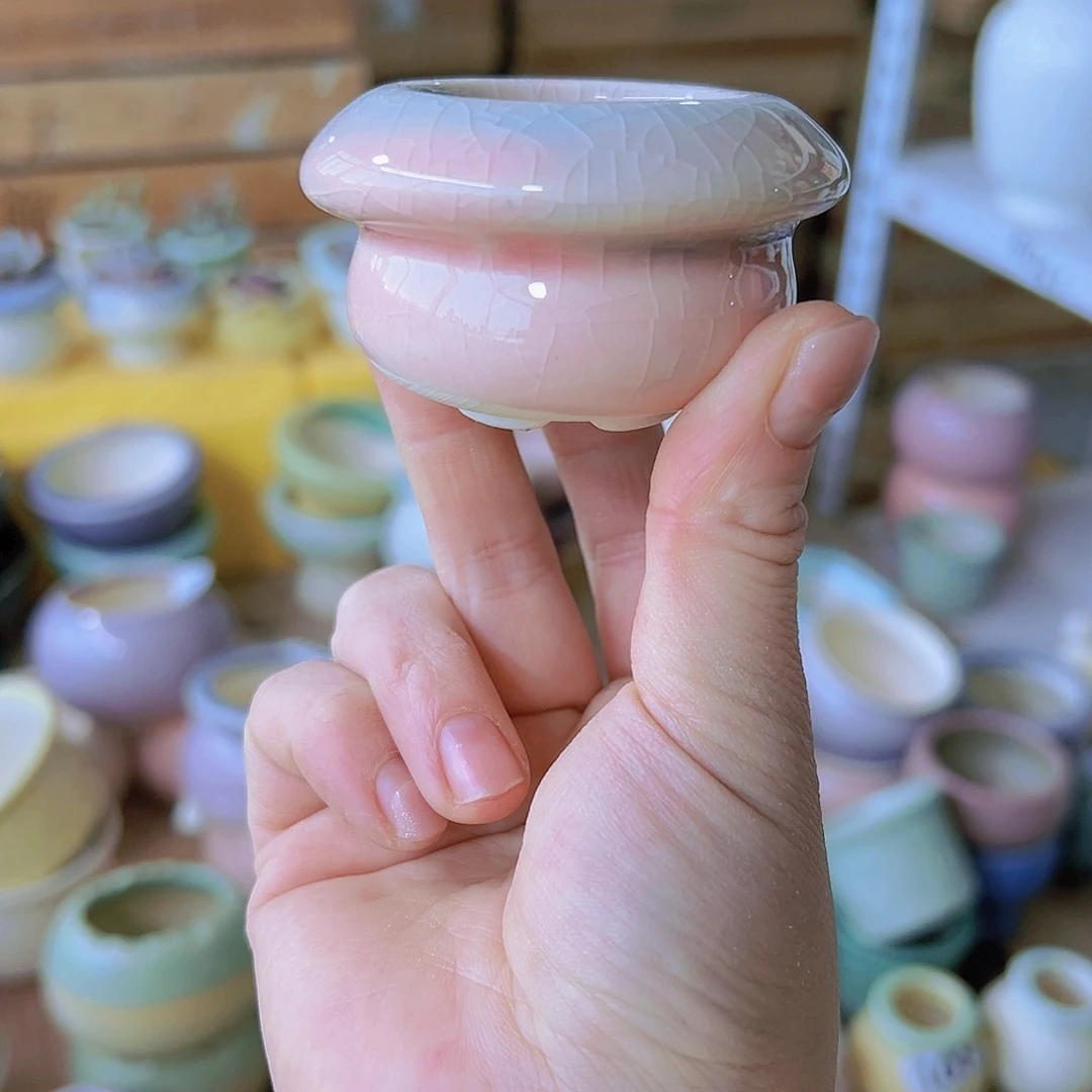 红陶陶瓷花盆当场满12包邮12个