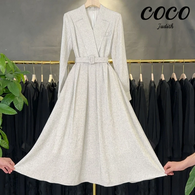 现货【RG1573】2025年时尚轻奢法式气质百搭减龄修身显瘦女装连衣裙