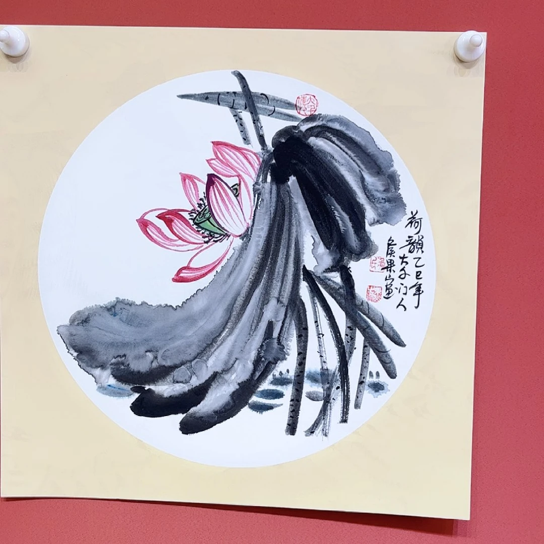 国画侯果山老师亲笔手绘作品朵