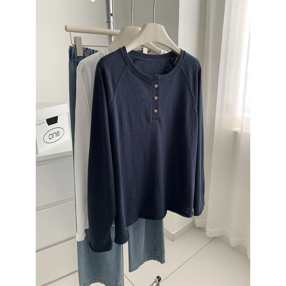 胖mm240斤大码韩系早秋穿搭绝美简约巨好看宽松长袖T恤女漂亮上衣