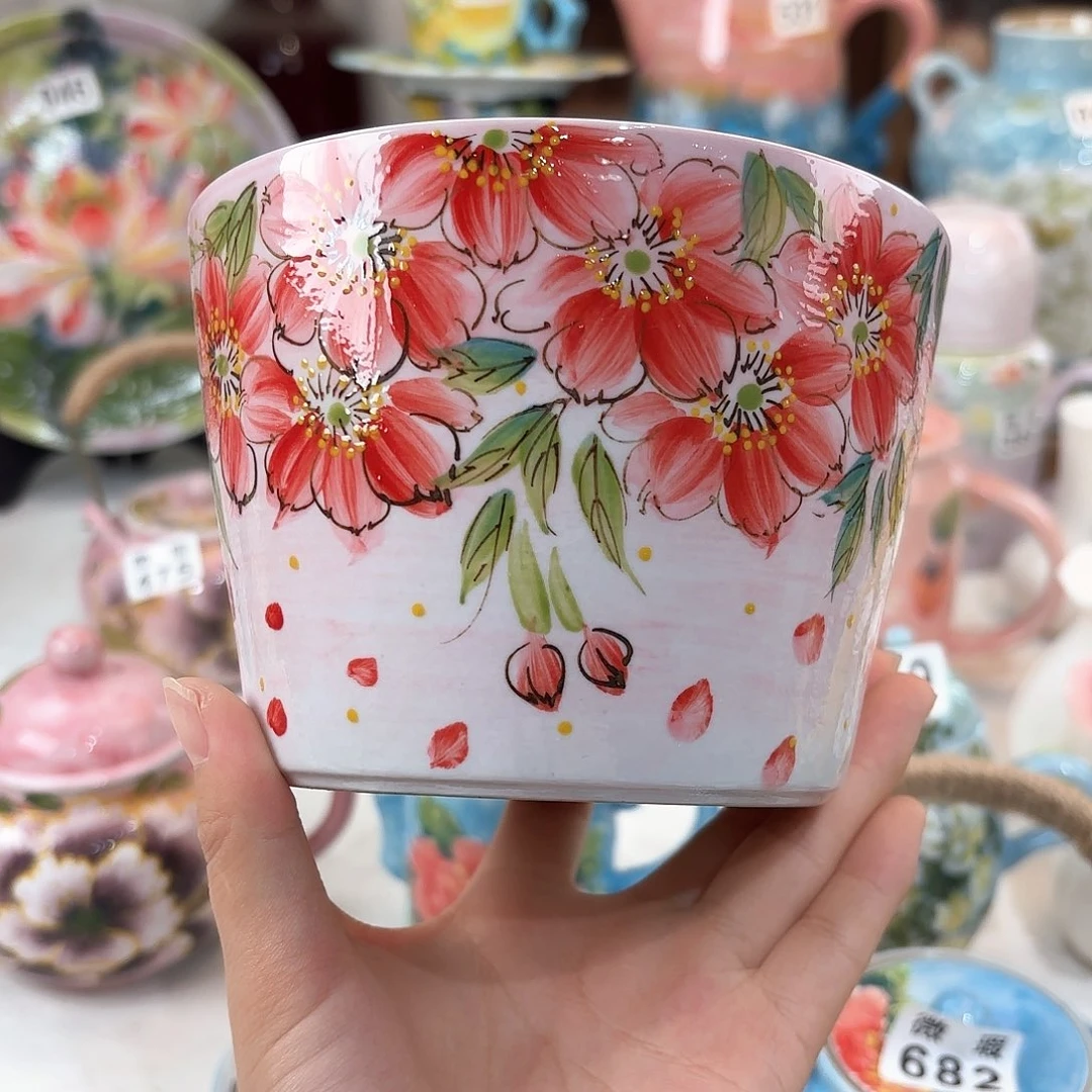 景德镇手绘高温釉下彩陶瓷茶具