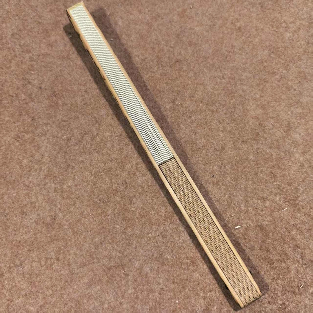 【湘妃龙鳞】苏工空白扇9.5寸到手一把