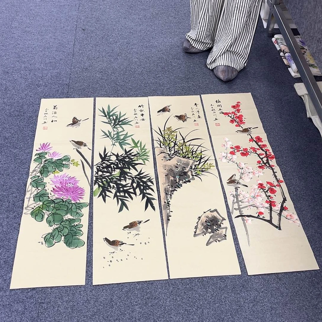 国画作品小姐姐放漏…