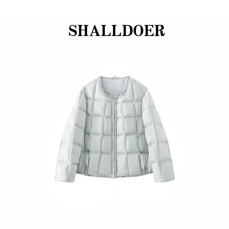SHALLDOER【奶芙静谧】2026冬季豆腐块纯色棉服保暖上衣氛围感搭子