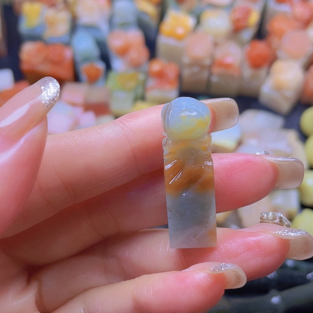 青田石印石花开富贵