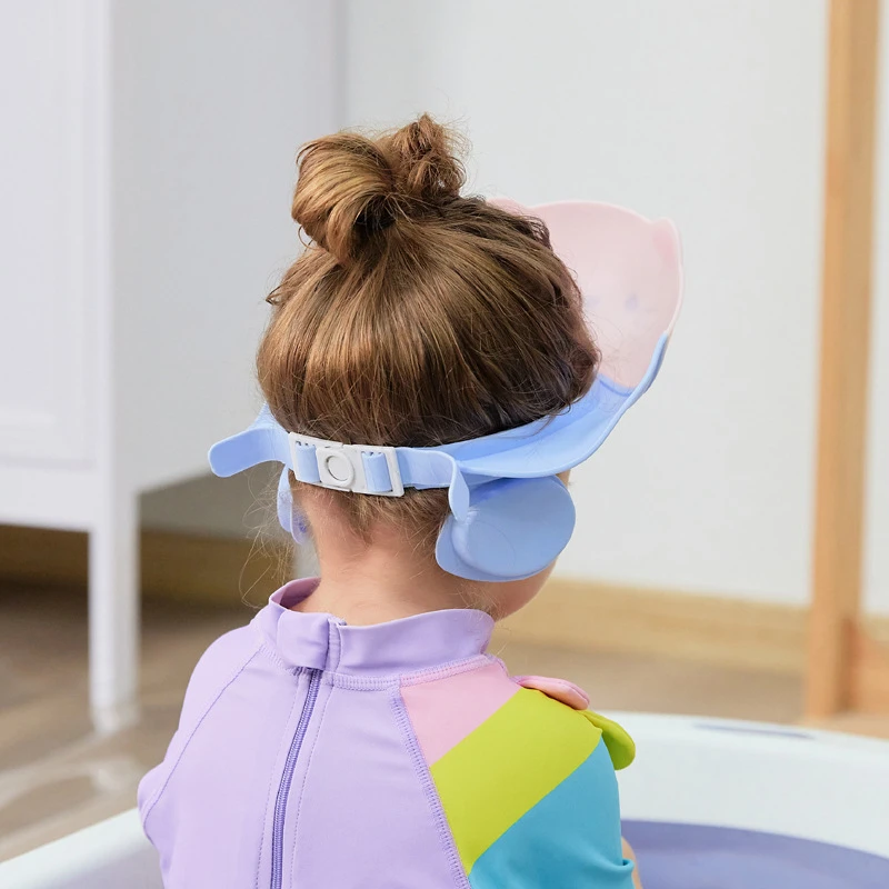 宝宝洗头帽神器小孩可调节洗发帽浴帽护耳婴幼儿洗澡防水帽子否是