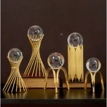 北欧水晶球酒柜装饰品摆件创意家居电视客厅玄关乔迁礼品摆设批发