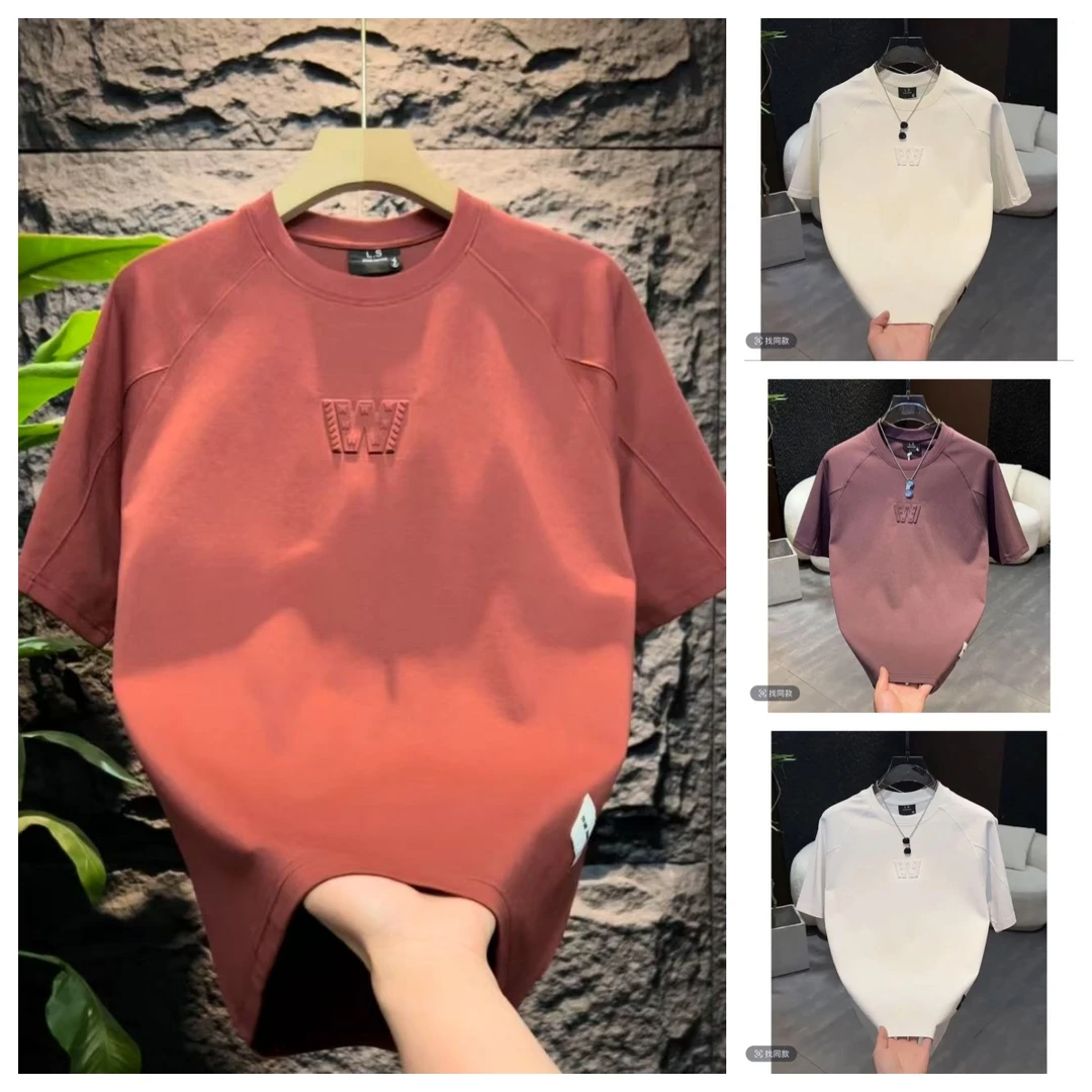 2025男士夏季新款高品质简约半袖休闲百搭潮流圆领T恤短袖2532