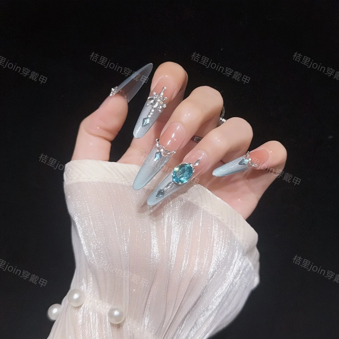 （桔里-艾莎）纯手工碎钻珍珠猫眼显白精致高级温柔