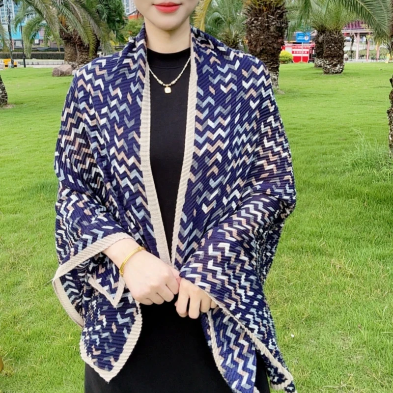 春夏围巾韩版文艺棉麻褶皱披肩女夏季新款时尚长款百搭围巾披风