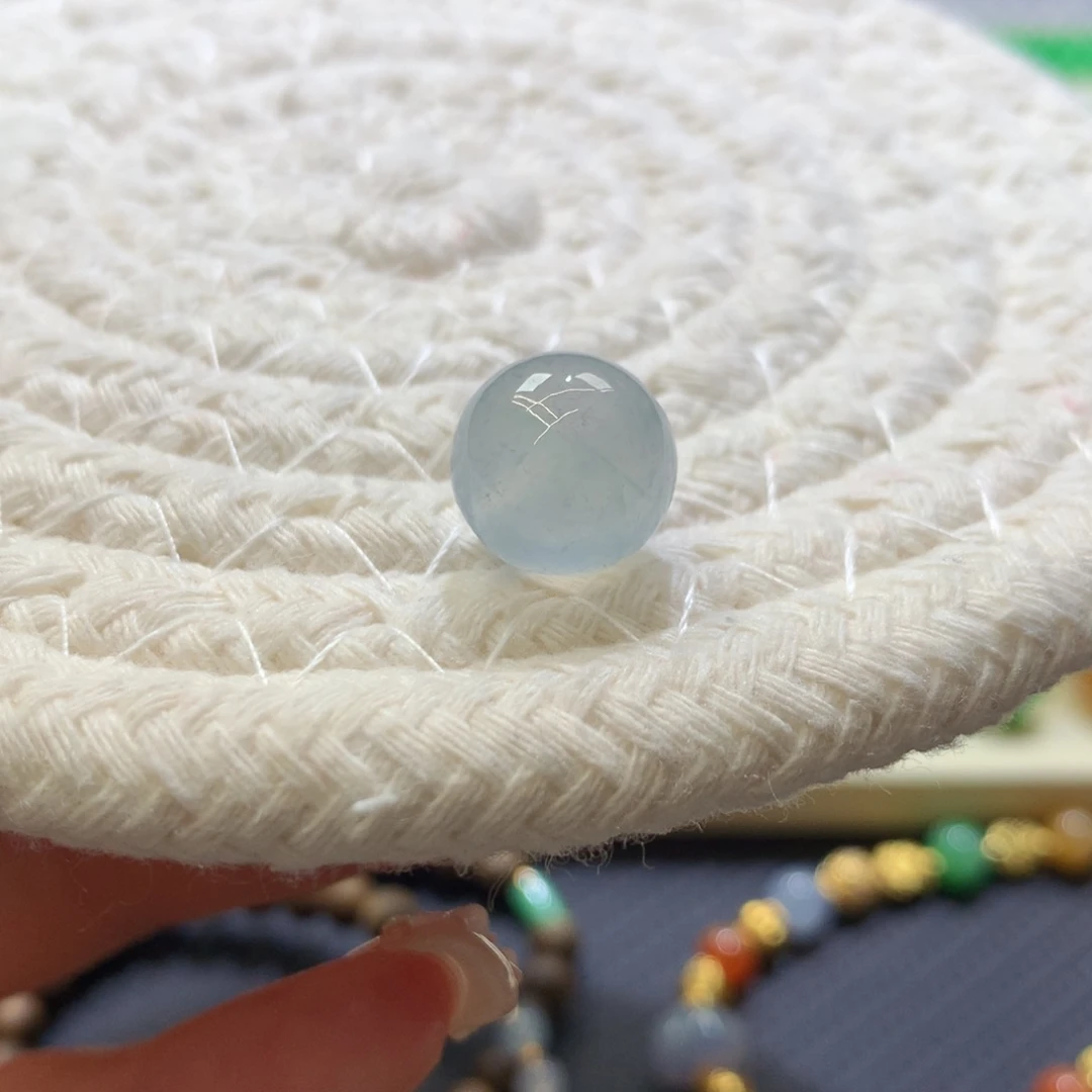 定制翡翠未镶嵌 毛货抛光定制 莫西沙雪花棉 卡12.2蓝水 f