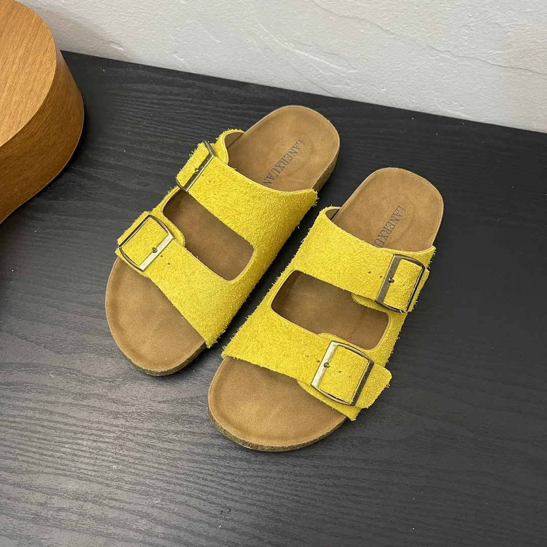 5558-2沙滩鞋休闲低跟平底法式凉鞋夏季复古港风编织女鞋纯