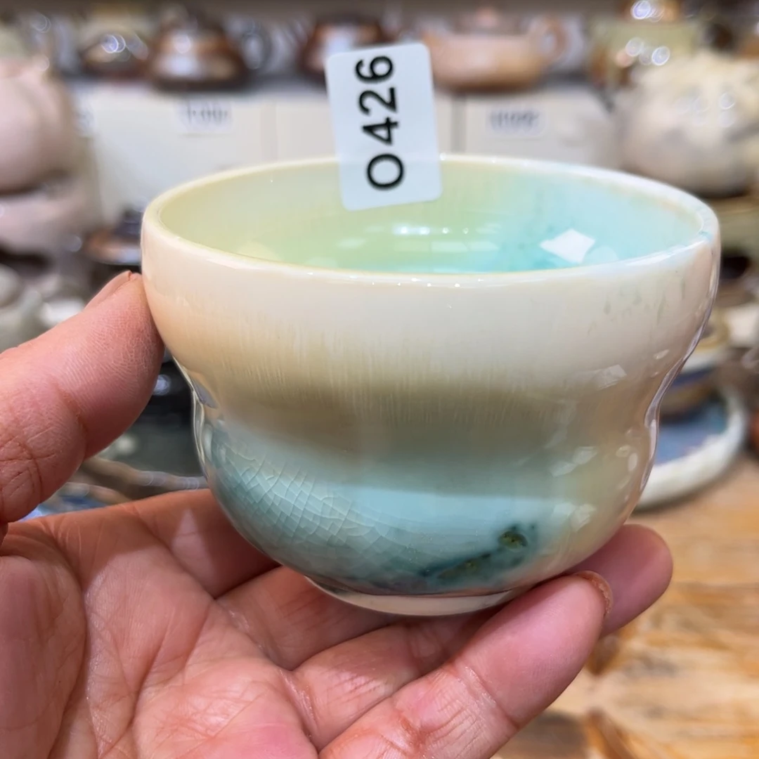 朱泥茶杯陶瓷艺术品