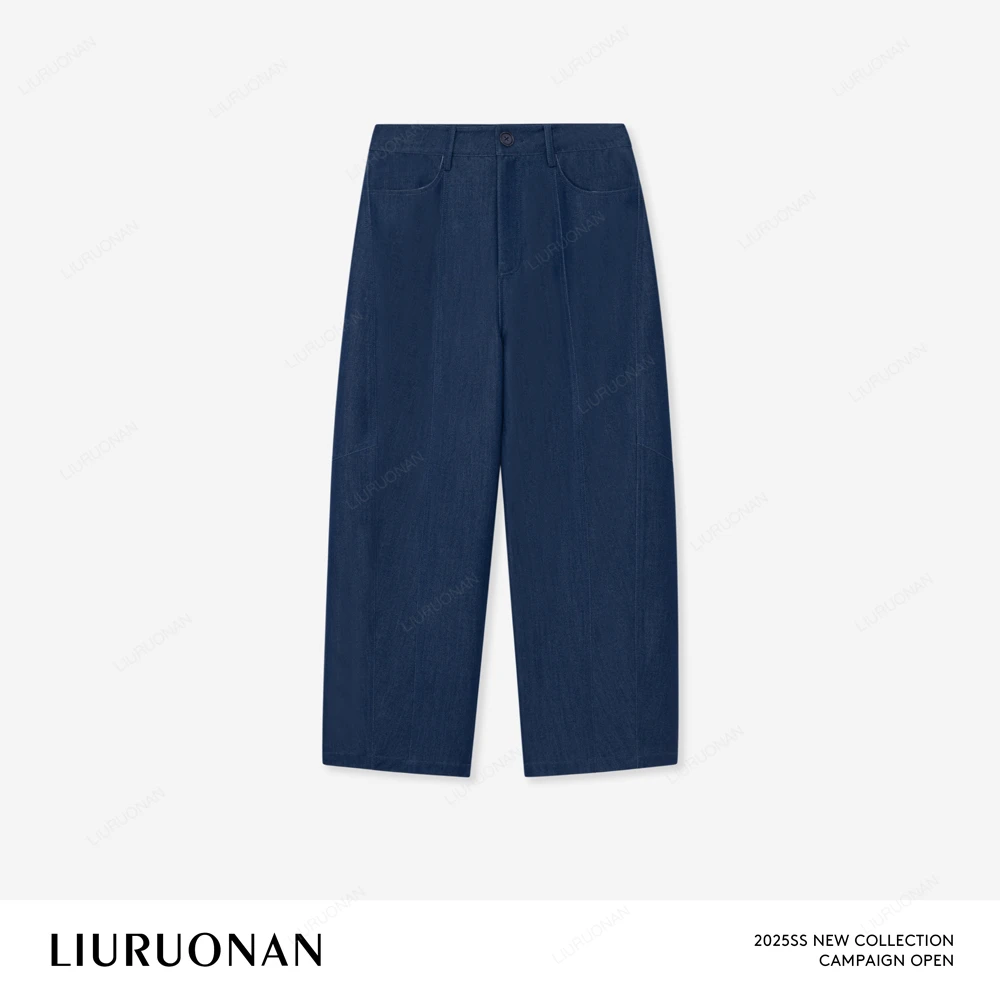 LIURUONAN 25SS 简约宽松休闲舒适慵懒春夏显瘦阔腿裤长裤