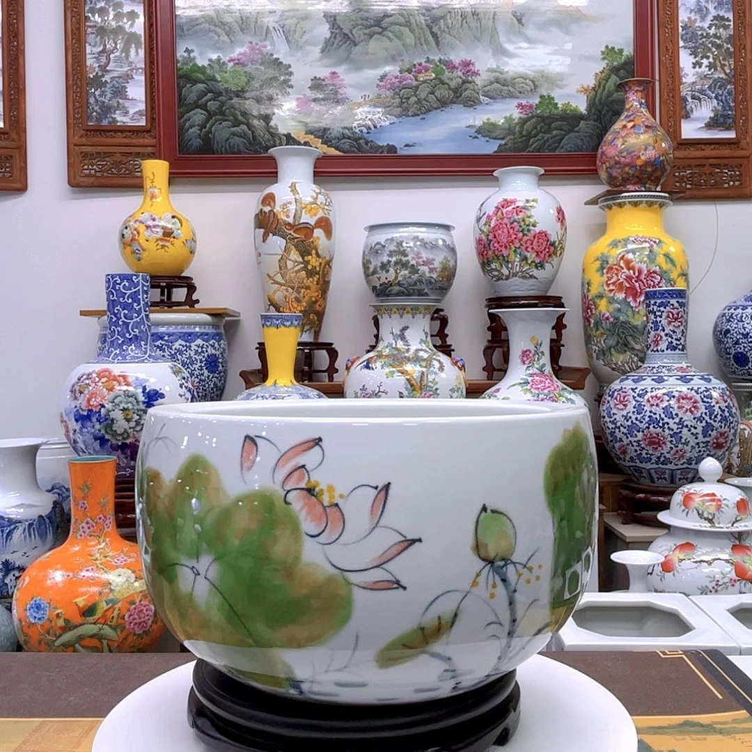 白泥花瓶确保手绘手工