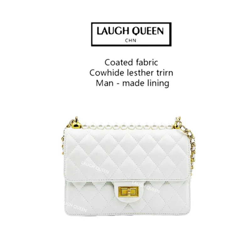 Laugh Queen手工打造真皮女士新款包气质网红重工白色A0511