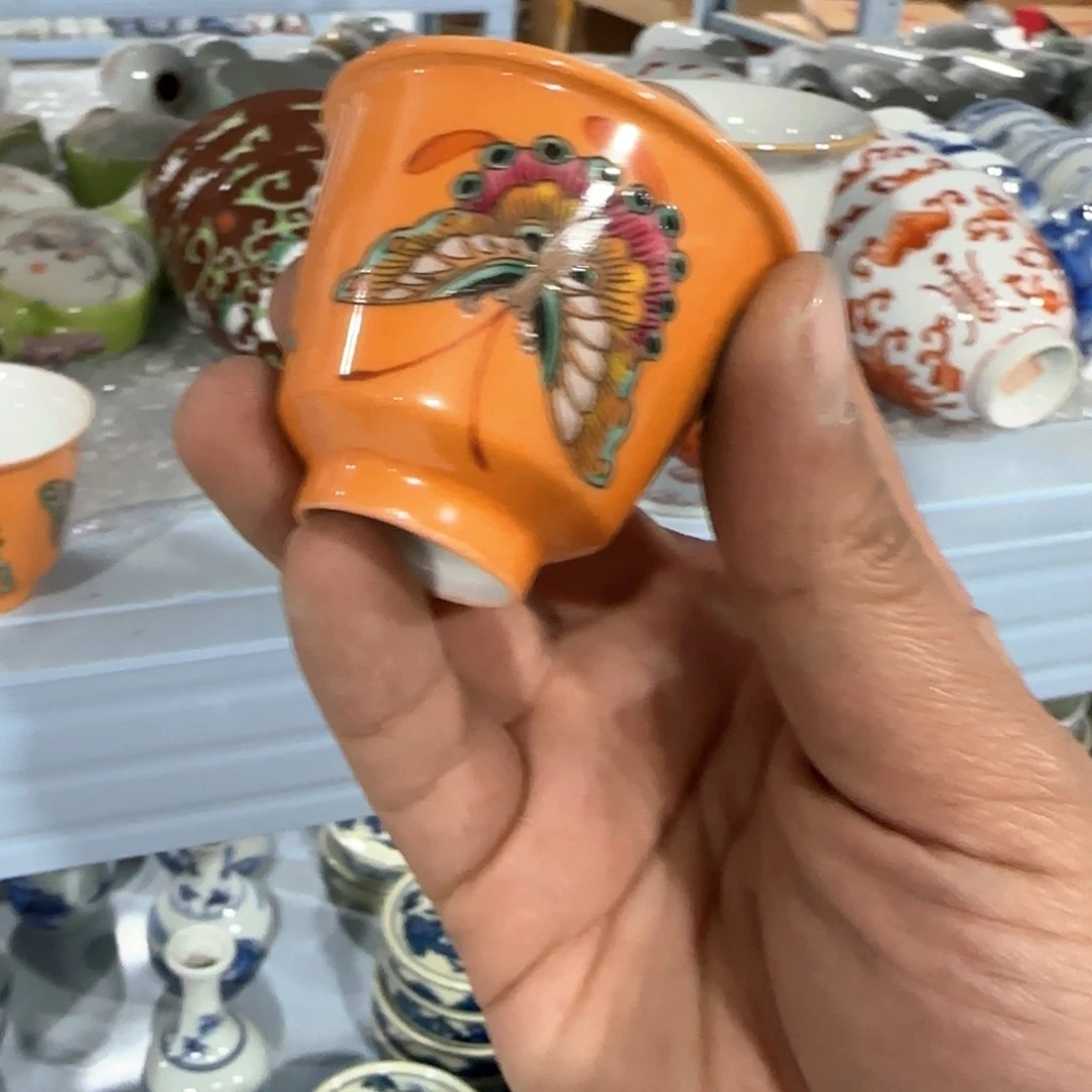 瓷片摆件手绘瓷器全部处理