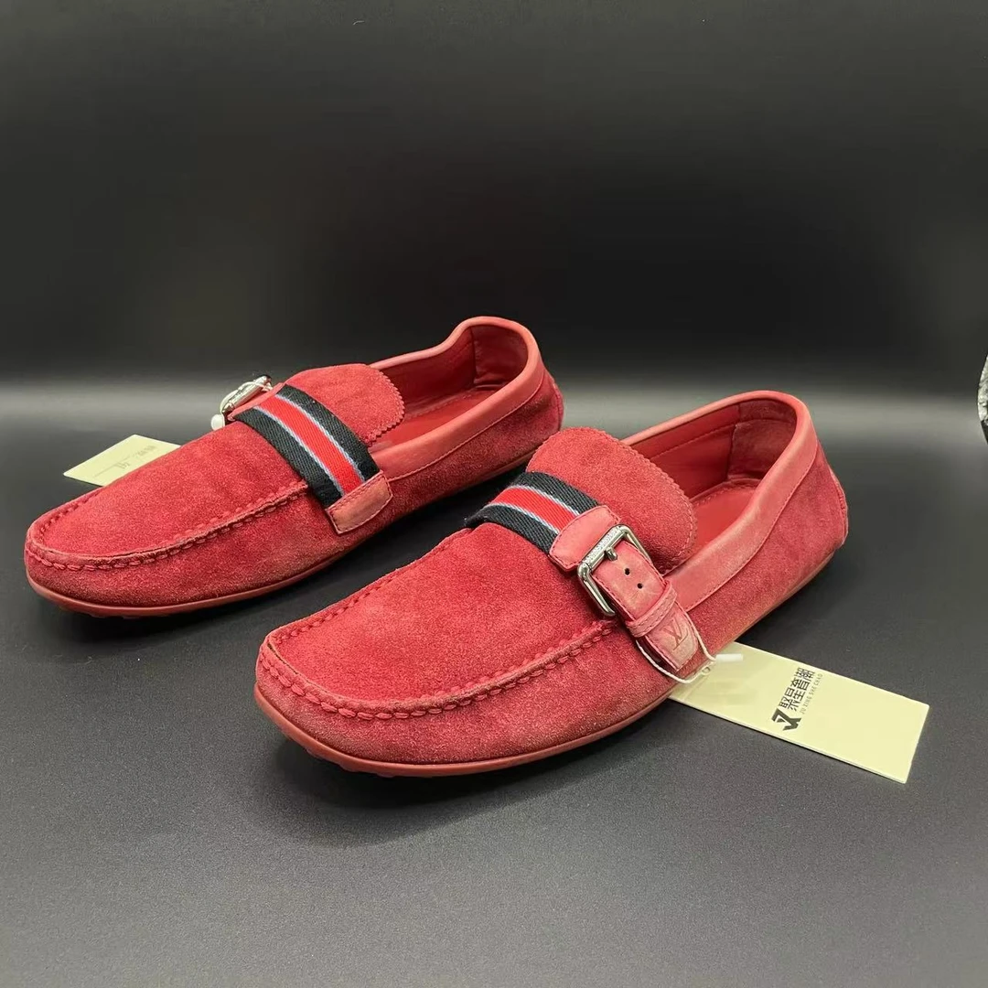 95新 LouisVuitton/路易威登 【聚星福利】红色驾车鞋41码 cat024