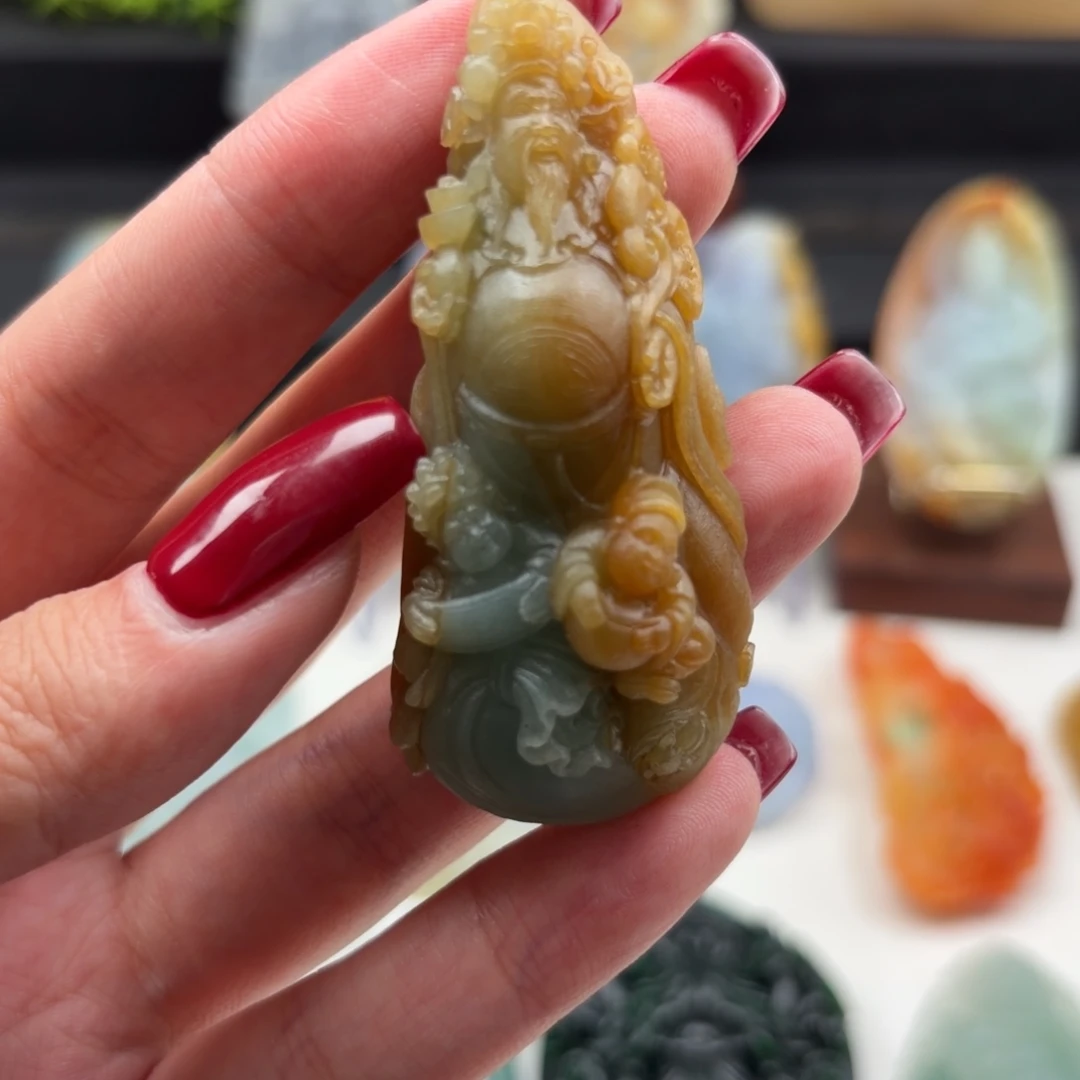 定制翡翠未镶嵌财神爷