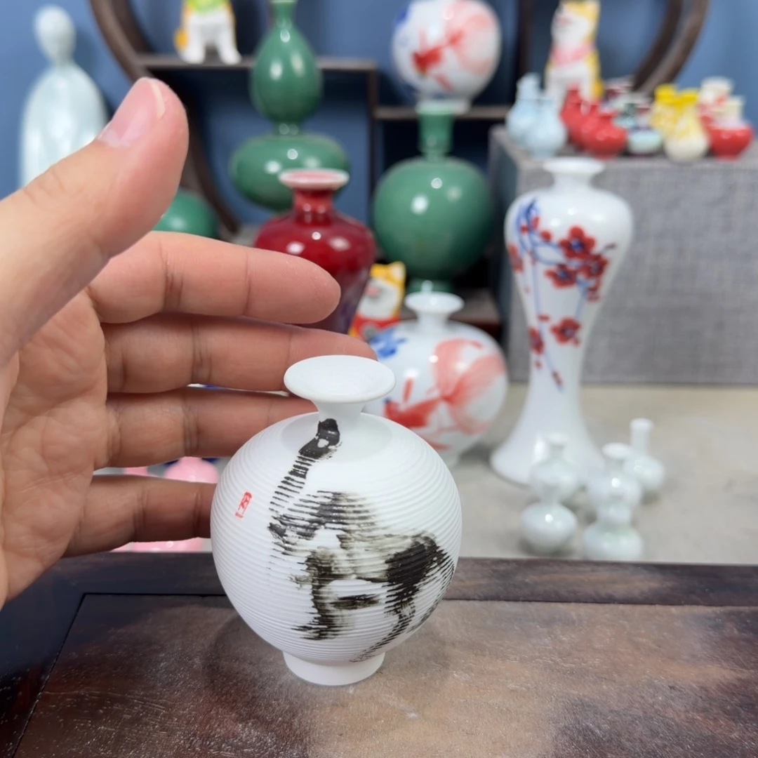 陶瓷手工小花器摆件