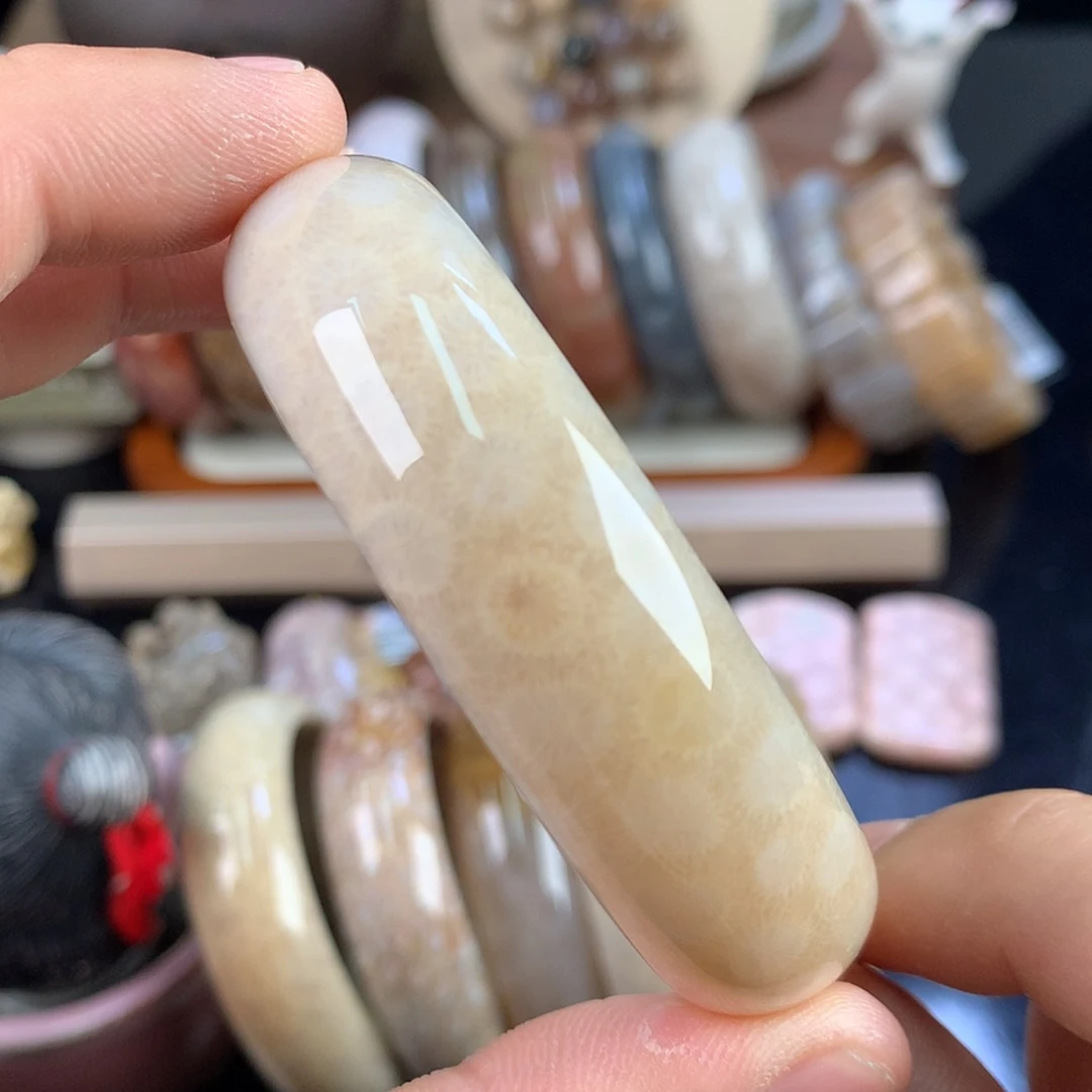 【闪购商品】硅化珊瑚（珊瑚玉）未镶嵌颈饰19号56圈白冰