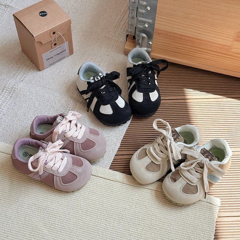 儿童德训鞋2025春秋新款韩系男童软底休闲板鞋女童大头丑萌运动鞋