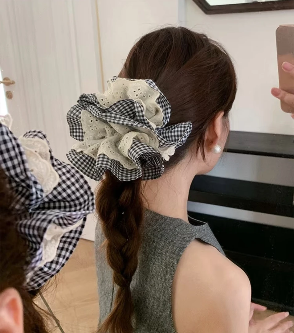 A甜美风手作设计方巾辫子发饰温婉风