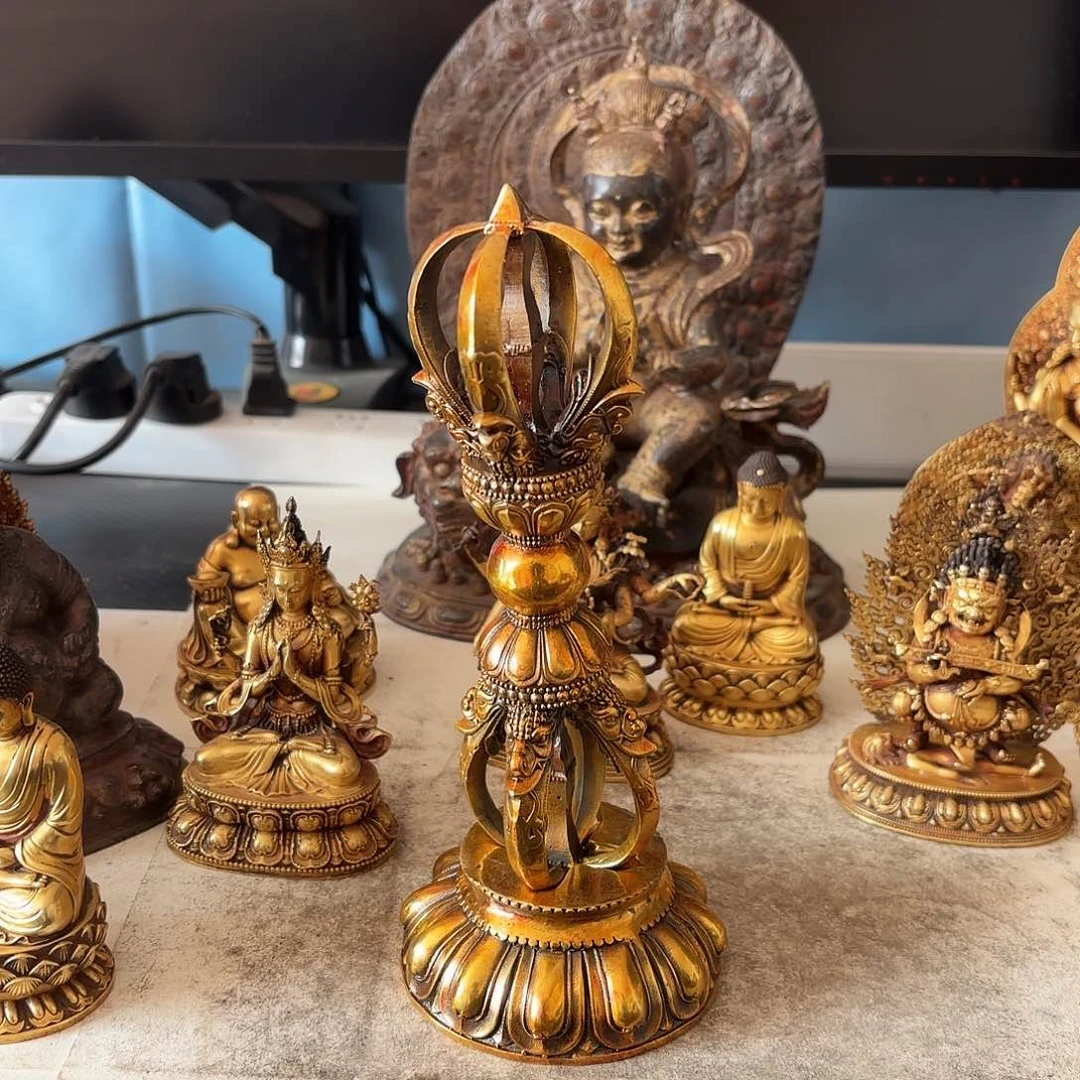 郡*～金刚杵藏佛黄铜摆件