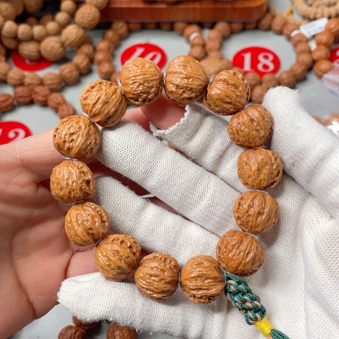 文玩核桃手串水波小桃心18mmX45