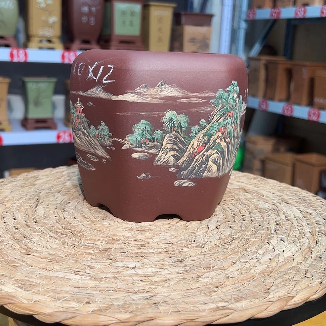 天心紫砂手工花盆