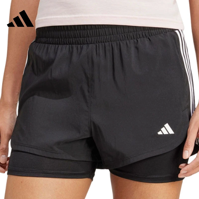 【滔搏联动】adidas阿迪达斯女子2-IN-1PACER时尚梭织短裤JJ3116