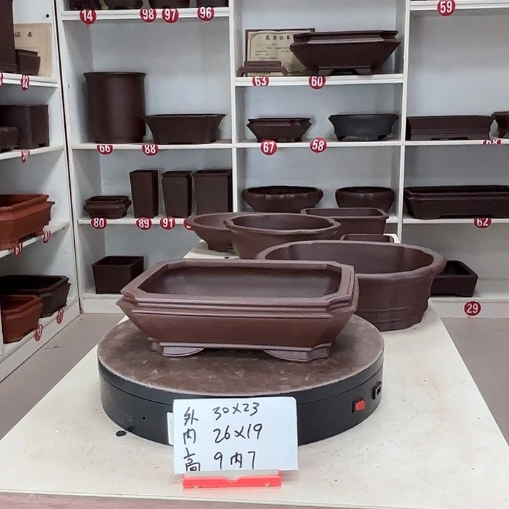 谈***生花盆紫砂切角长方小