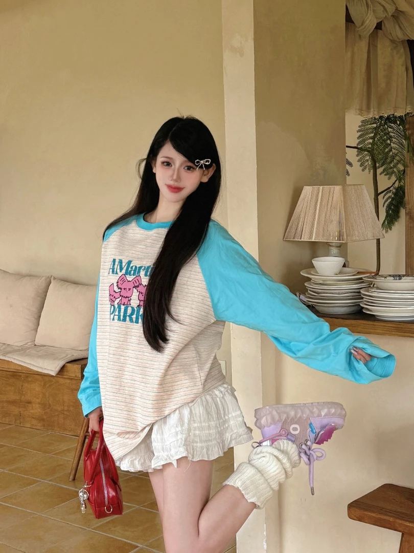 Andrea Martin 印花条纹长袖