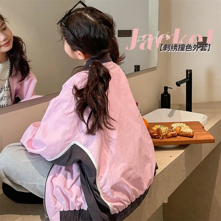 （外套）女童外套春装棒球服2025新款春款网红中大童儿童装夹克